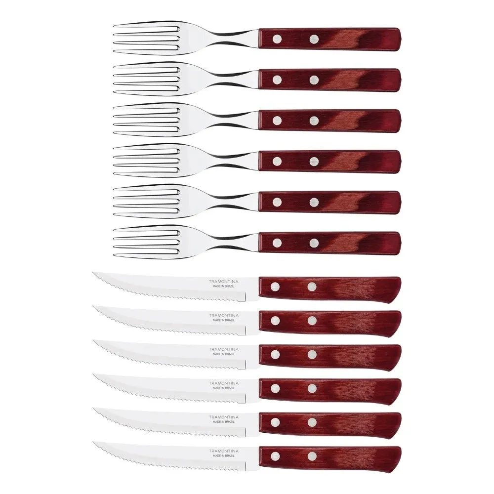 Tramontina Churrasco Polywood Red Tableware Set - 12Pcs