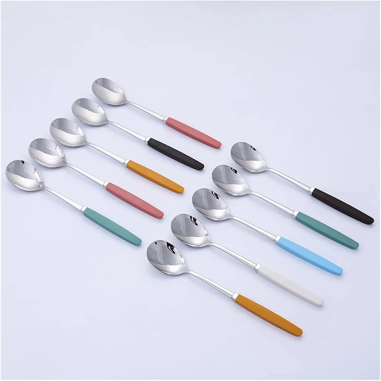 travel utensils Tableware Set Stainless Steel Cutlery Set Dinner Set Spoon Chopsticks Set Dinnerware 8Pcs Cutlery Sets(8Pcs Green)