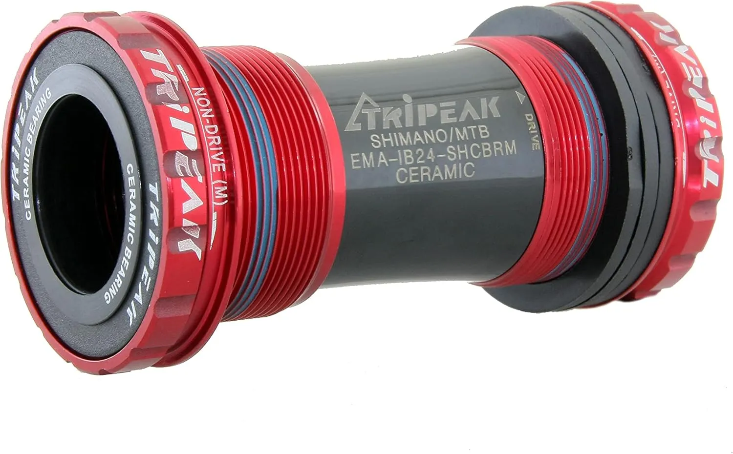 TRiPEAK Bottom Bracket BSA/ITA/C60/CR1/T47, with Ceramic Bearings for 24mm Shimano Hollowtech II Road/MTB Cranksets, Threaded BB Compatible with Trek, Giant, Specialized, Canyon, Campagnolo Frame