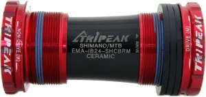 TRiPEAK Bottom Bracket BSA/ITA/C60/CR1/T47, with Ceramic Bearings for 24mm Shimano Hollowtech II Road/MTB Cranksets, Threaded BB Compatible with Trek, Giant, Specialized, Canyon, Campagnolo Frame