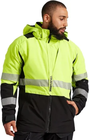 TRUEWERK Men's Work Coat - S4 Tower Winter Parka Workwear, Water-Resistant, Windproof Jacket with 4-Way Stretch