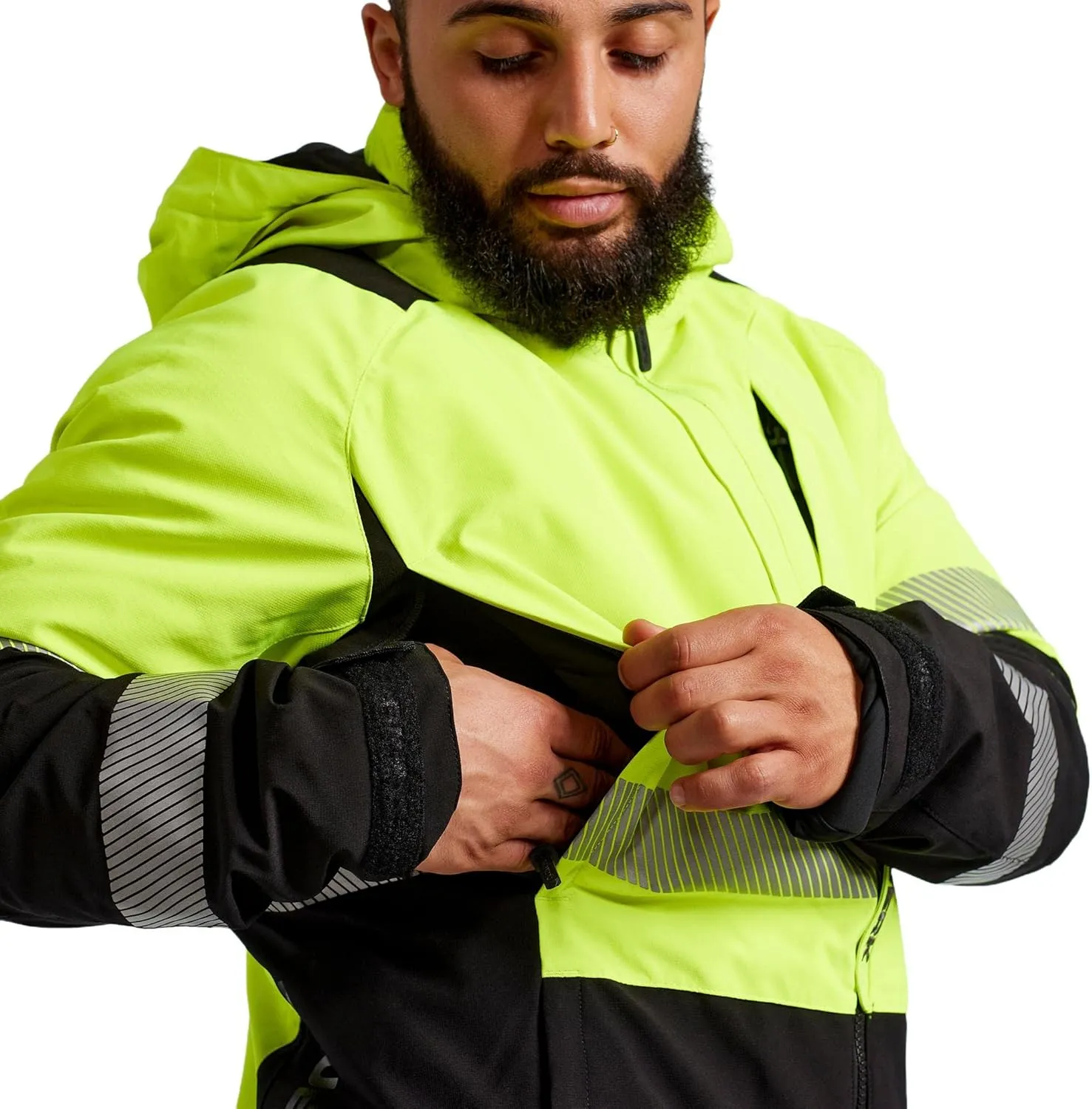 TRUEWERK Men's Work Coat - S4 Tower Winter Parka Workwear, Water-Resistant, Windproof Jacket with 4-Way Stretch