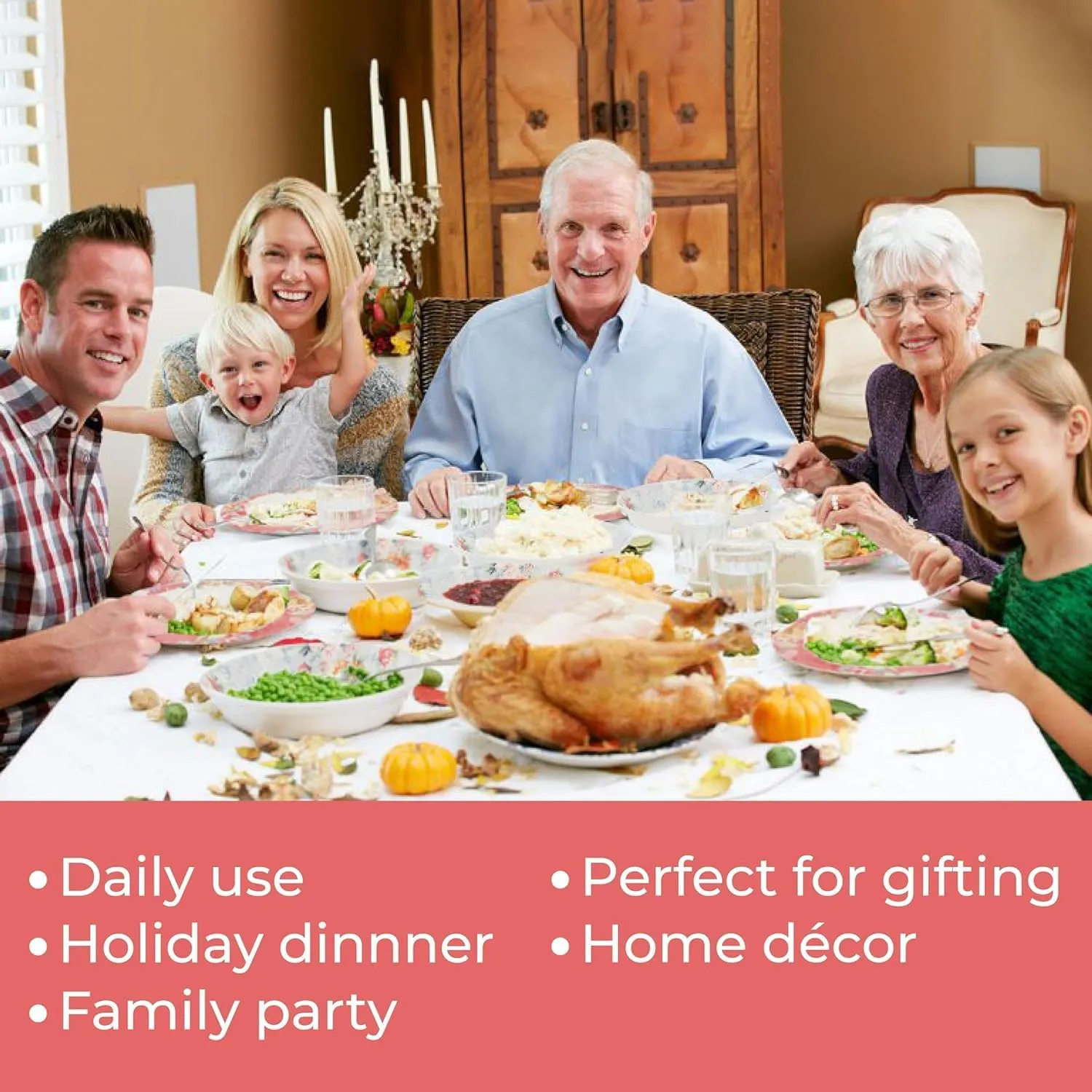 TUDOR ROYAL 12-Piece Porcelain Round Dinnerware Set, Service for 4, DIANA ROSE BEIGE Design, Blue Floral, Plates Bowls Dishes, Premium Quality Tableware, Unique Pattern, Glossy