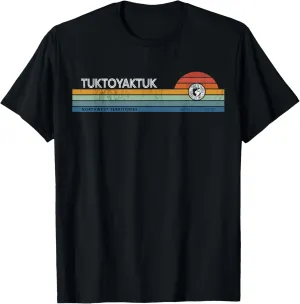 Tuktoyaktuk Northwest Territories Canada Retro Sunset Synth T-Shirt