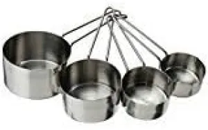 Update International MEA-CUP Heavy-Duty Stainless Measuring Cup Set, Set of 3