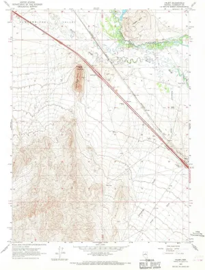 Valmy NV topo map, 1:24000 Scale, 7.5 X 7.5 Minute, Historical, 1965, Updated 1967, 26.9 x 22.1 in