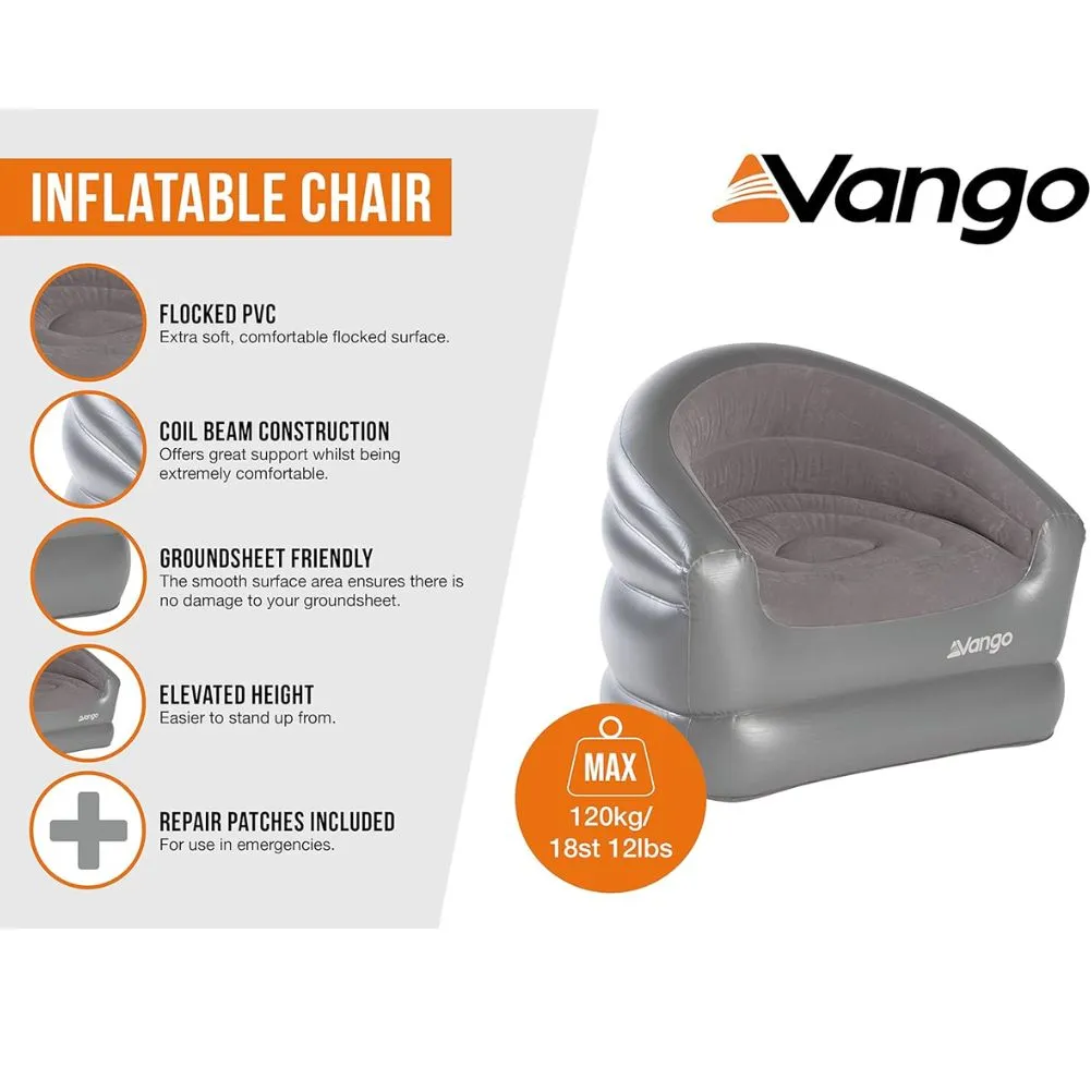 Vango Inflatable Chair - Camping Blow Up Chair