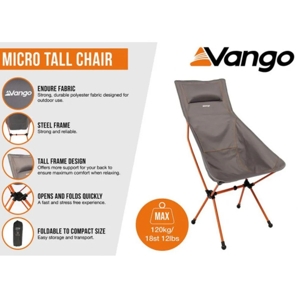 Vango Micro Tall Chair (Excalibur)