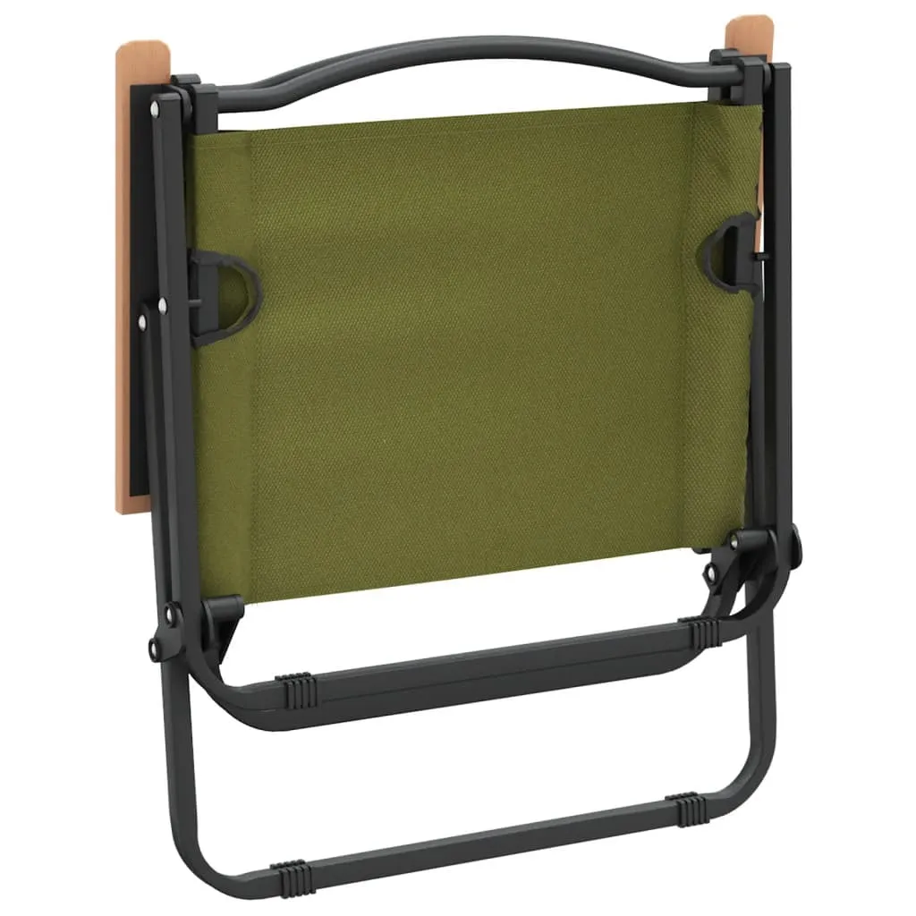 vidaXL Camping Chair Set of 2 Green