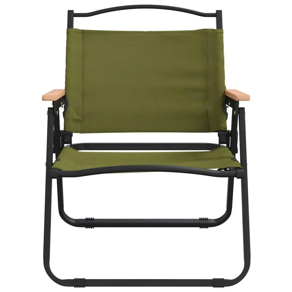 vidaXL Camping Chair Set of 2 Green