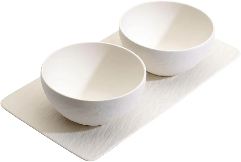 Villeroy & Boch Manufacture Rock Blanc 3-Piece Condiment Set