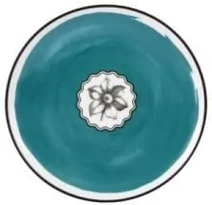 Vista Alegre 21133498 Christian Lacroix Herbariae Dessert Plate Peacock, Set of 2