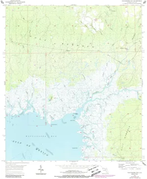Waccasassa Bay FL topo map, 1:24000 Scale, 7.5 X 7.5 Minute, Historical, 1955, Updated 1988, 26.8 x 22 in