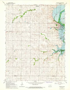 Wakefield KS topo map, 1:24000 Scale, 7.5 X 7.5 Minute, Historical, 1964, Updated 1966, 27.06 x 21.07 in