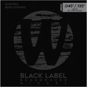 Warwick Black Label Stainless Medium 5-String Bass Strings
