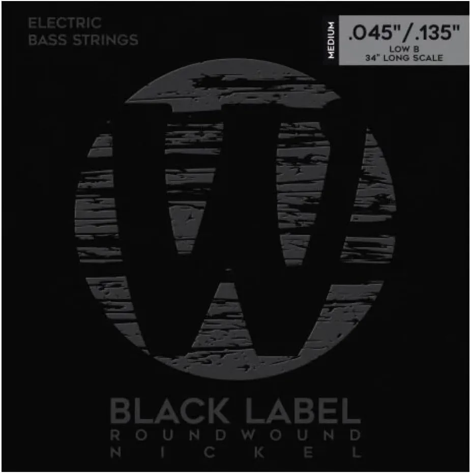 Warwick Black Label Stainless Medium 5-String Bass Strings