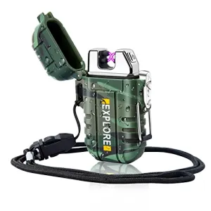 Waterproof Electric Dual Arc Lighter,USB Rechargeable Plasma Lighters