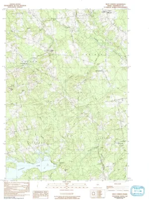 West Corinth ME topo map, 1:24000 Scale, 7.5 X 7.5 Minute, Historical, 1982, Updated 1991, 26.8 x 22 in