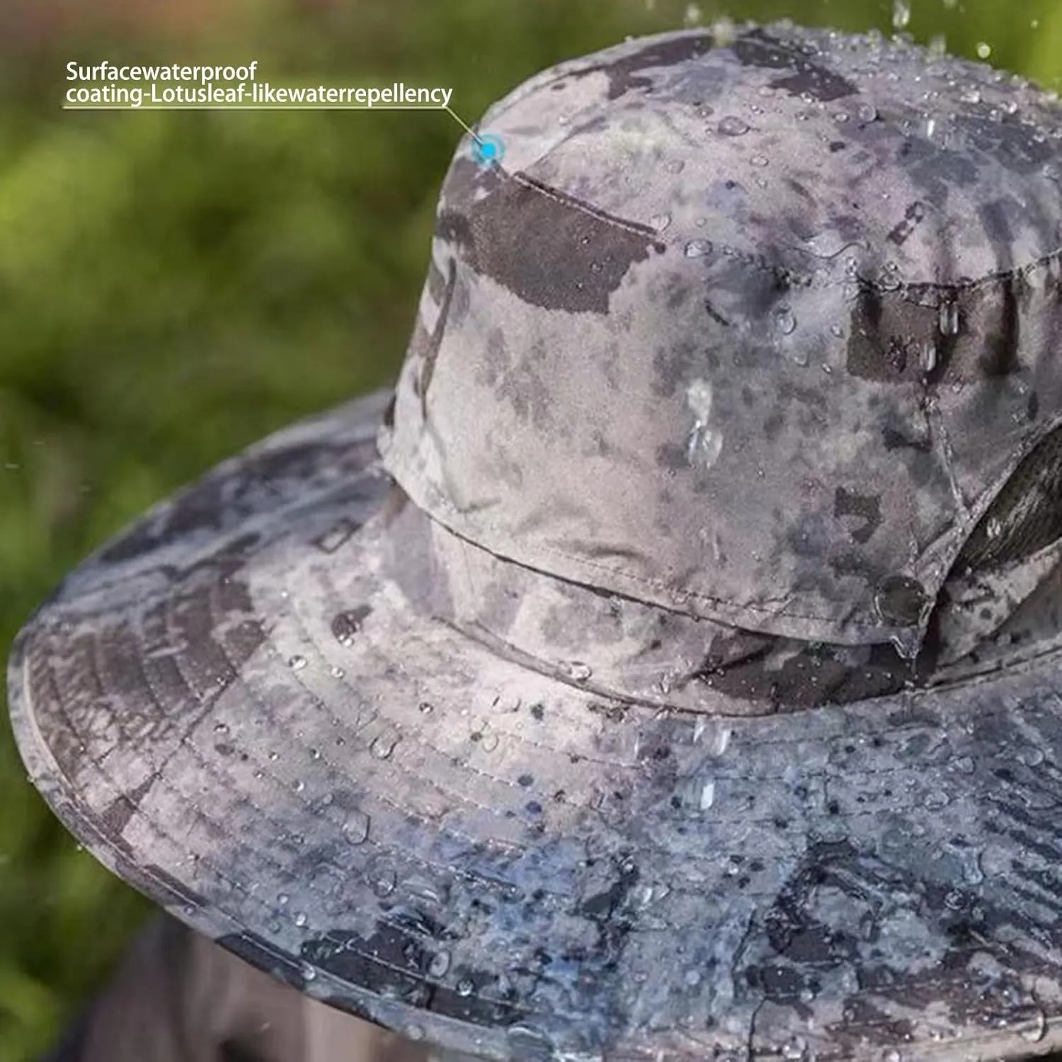 Wide Brim Solar Fan Hats for Men, UPF 50  Solar Fan Sun Hat for Camping Hiking Outdoor Fishing Beach