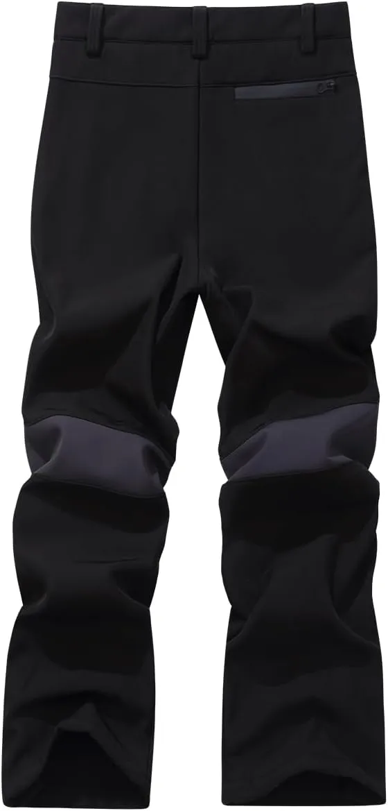Winter Snow Pants for Men, Waterproof Fleece Lined Zipper Bottom Leg Snowboard Ski Pants for Outdoor Hiking Camping