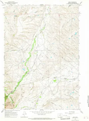 Wolf WY topo map, 1:24000 Scale, 7.5 X 7.5 Minute, Historical, 1964, Updated 1967, 26.8 x 21.3 in