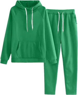 Womens Oversized Casual 2 Piece Tracksuit Trendy Hoodie Jogging Pant Outfits Going Out Athletic Lounge Sweatsuit Sets