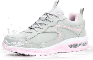 Women's Waterproof Steel Toe Work Safety Shoes, Non-Slip, Puncture-Proof, Comfortable, Lightweight, Fashion Footwear, Construction, Industrial Shoes