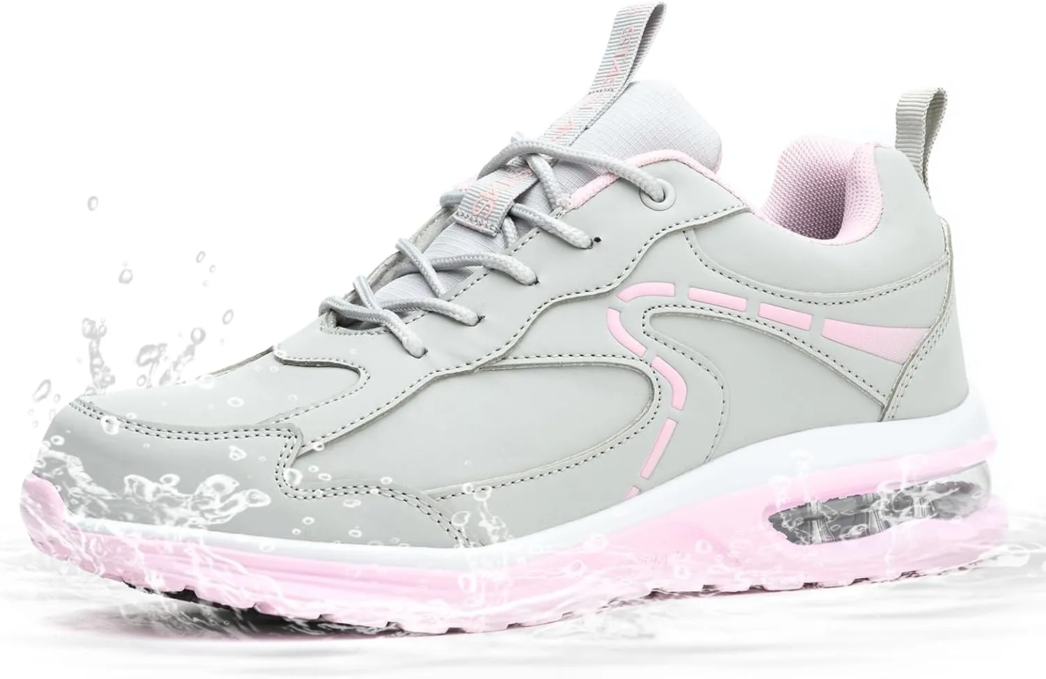 Women's Waterproof Steel Toe Work Safety Shoes, Non-Slip, Puncture-Proof, Comfortable, Lightweight, Fashion Footwear, Construction, Industrial Shoes