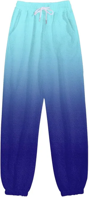 ZDRZK Womens Plus Size Pants Fashion Elastic High Waist Gradient Print Bunched Feet Sweatpants Baggy Soft Lounge Joggers