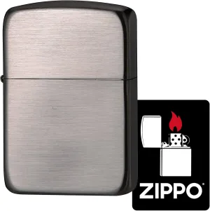 Zippo 1941-1 Windproof Brass Double Sided Lighter 1941 Replica with Special Sticker Nickel