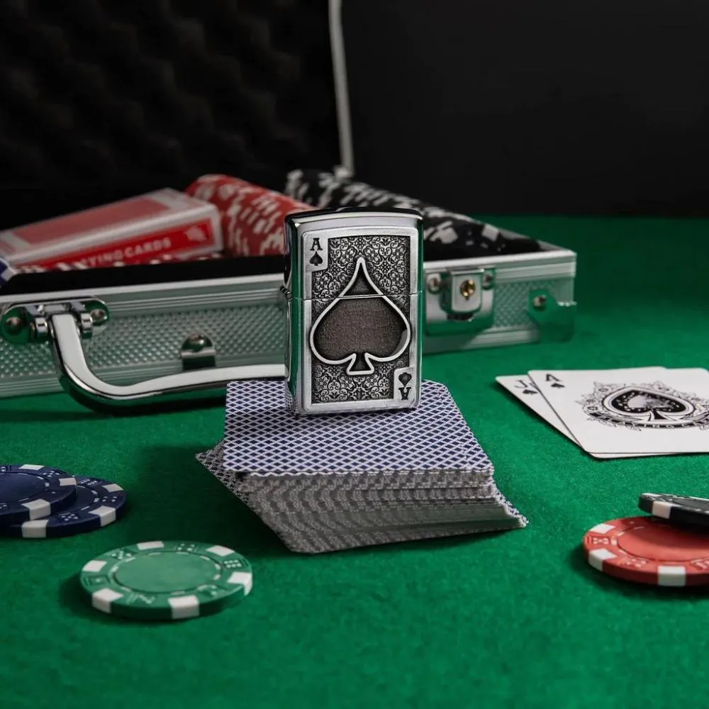 Zippo Ace Of Spades Emblem Lighter