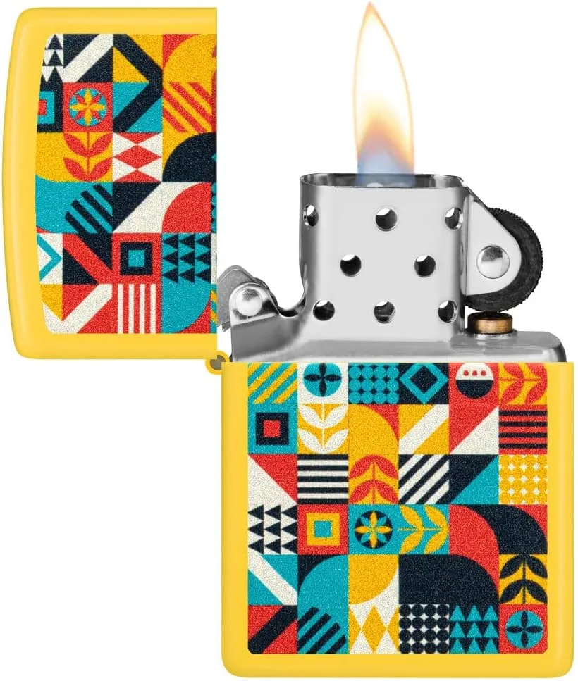 Zippo Barn Quilt Design Sunflower Pocket Lighter