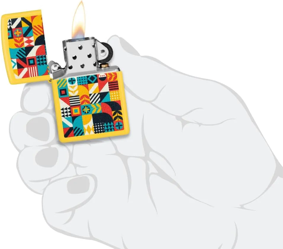 Zippo Barn Quilt Design Sunflower Pocket Lighter