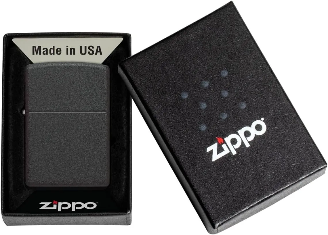 Zippo Black Crackle Pocket Lighter