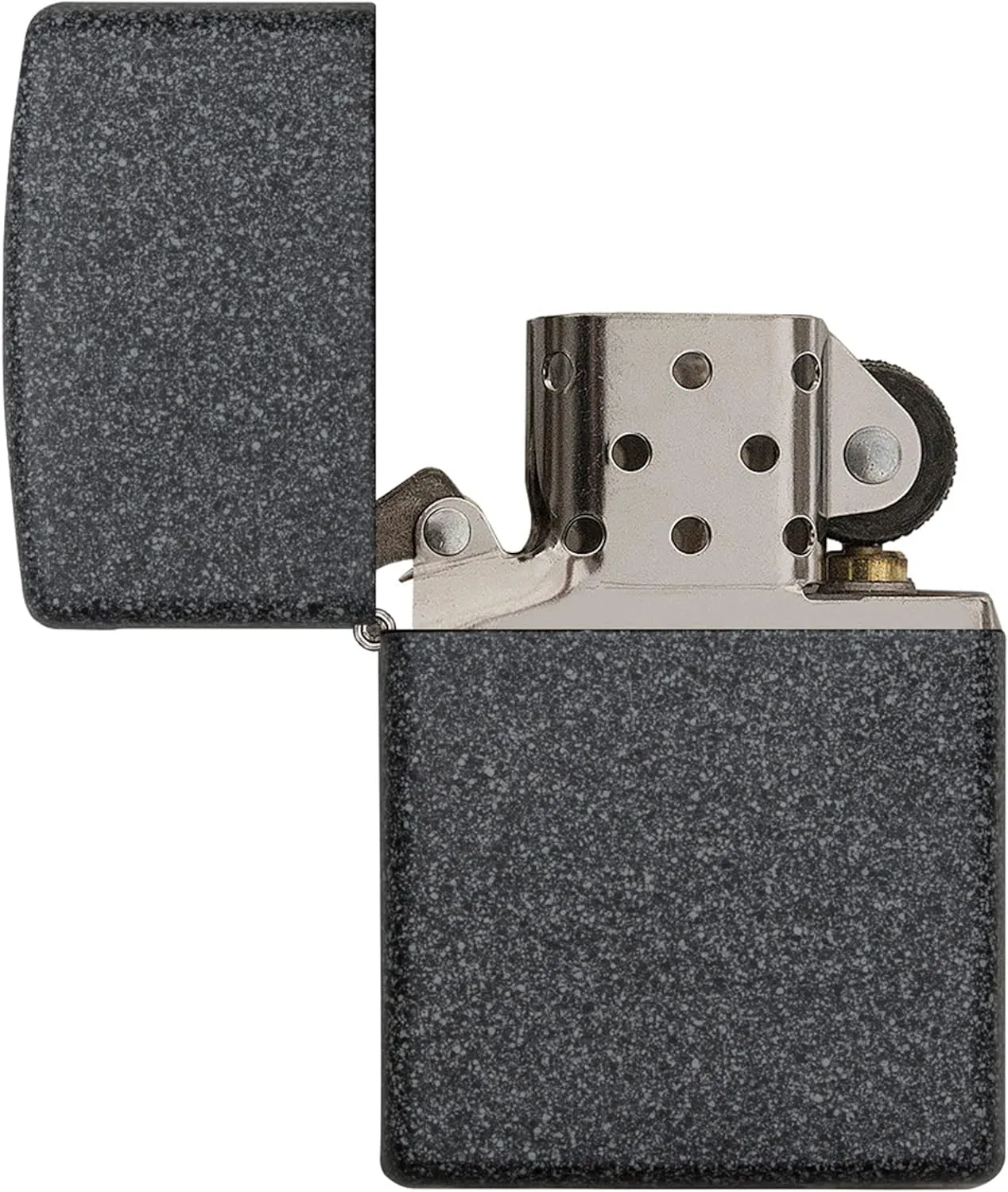 Zippo Classic Iron Stone Pocket Lighter, Black