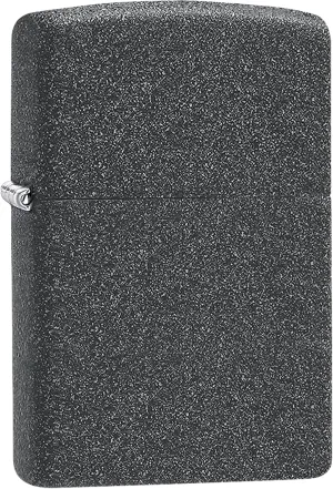 Zippo Classic Iron Stone Pocket Lighter, Black