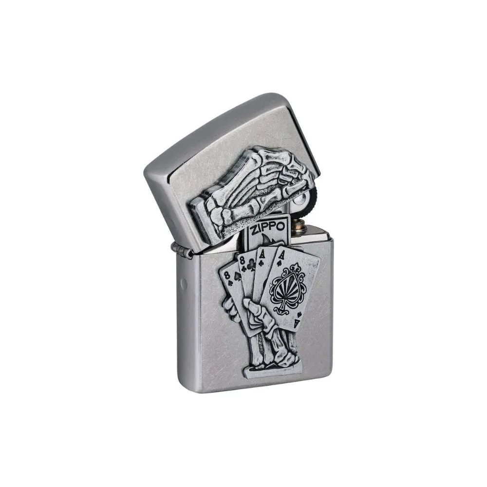 Zippo Dead Mans Hand Emblem Design Lighter