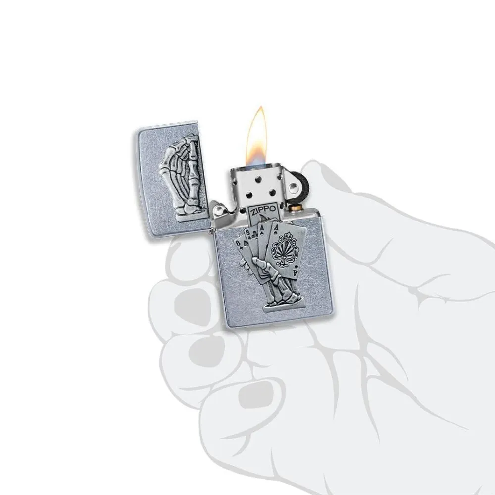 Zippo Dead Mans Hand Emblem Design Lighter