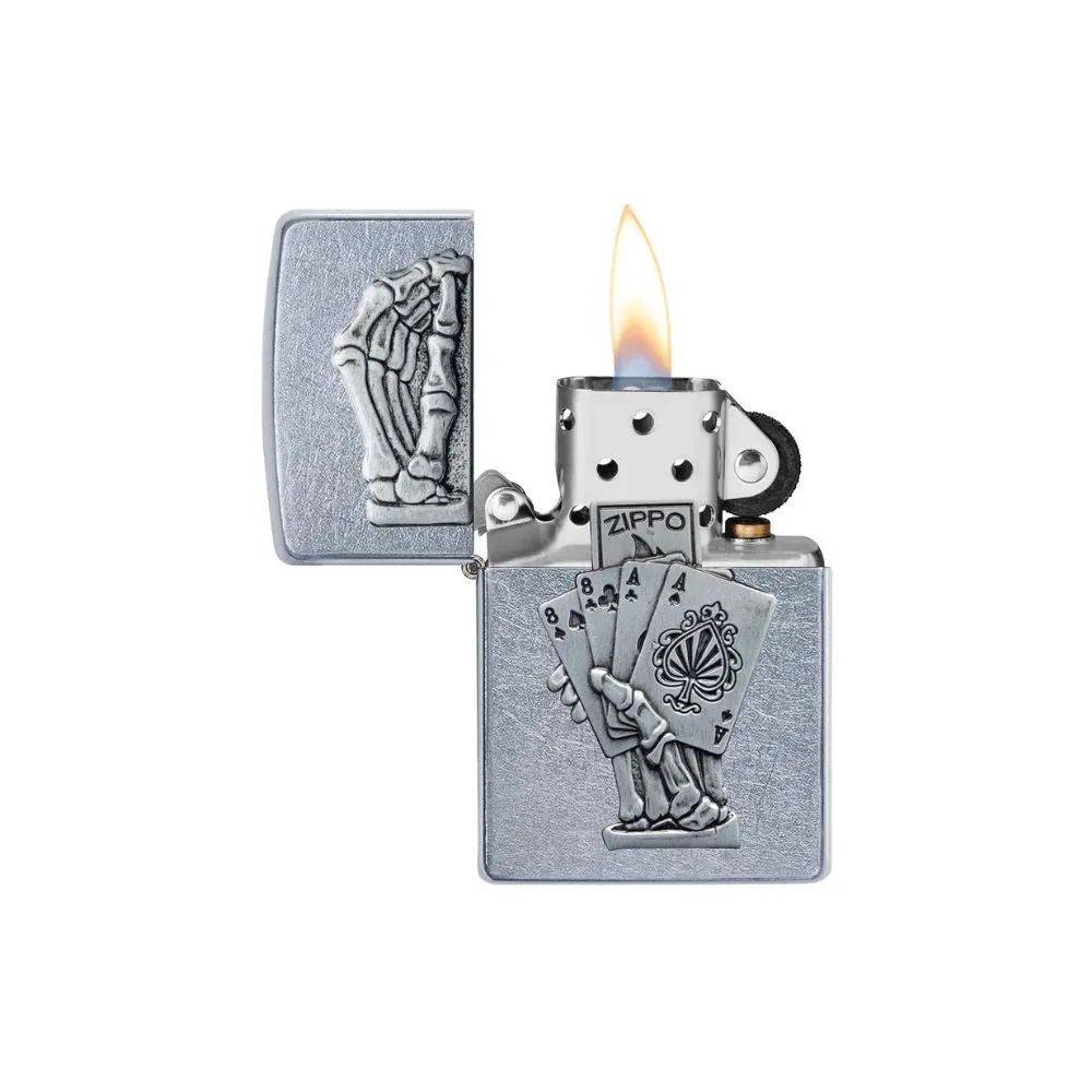 Zippo Dead Mans Hand Emblem Design Lighter
