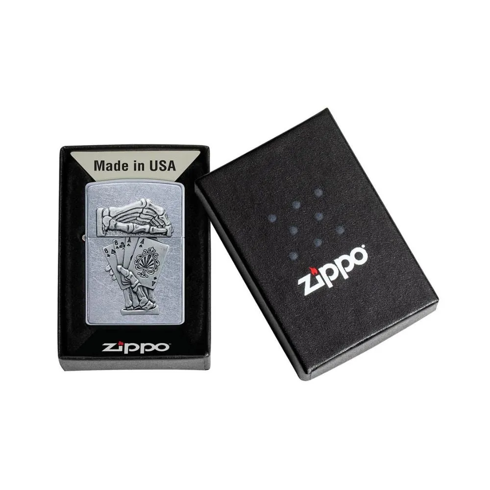 Zippo Dead Mans Hand Emblem Design Lighter