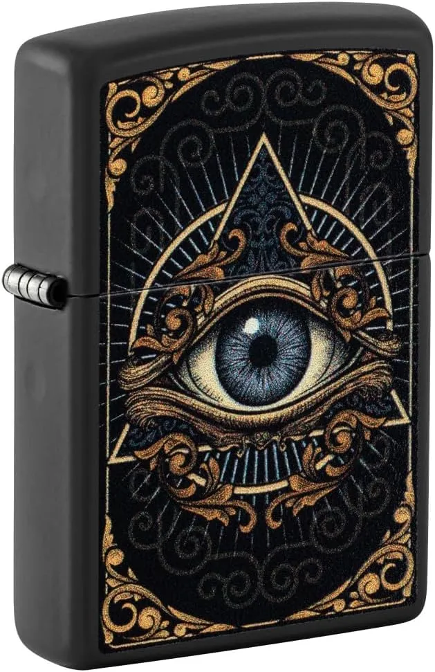 Zippo Eye of Providence Black Matte Pocket Lighter