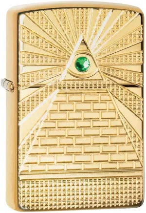 Zippo Eye of Providence High Polish Brass Design Pocket Lighter