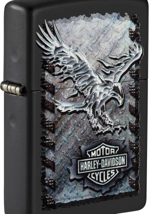 Zippo Harley-Davidson Iron Eagle Lighter, Black Matte