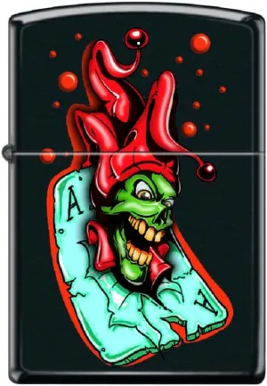 Zippo Lighter- Ace of Spades King Queen Card Game Designs Windproof Lighter (Joker Ace #Z6016)
