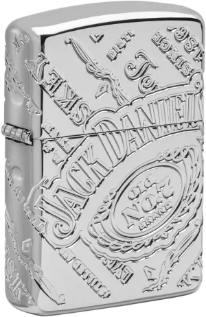 Zippo Lighter: Armor Jack Daniel's MultiCut - High Polish Chrome 49869