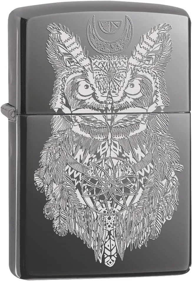 Zippo Lighter: Aztec Owl - Black Ice 78117