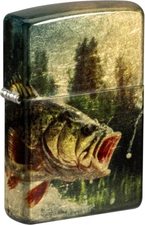 Zippo Lighter: Bass Fish Out of Water - 540 Fusion 81570