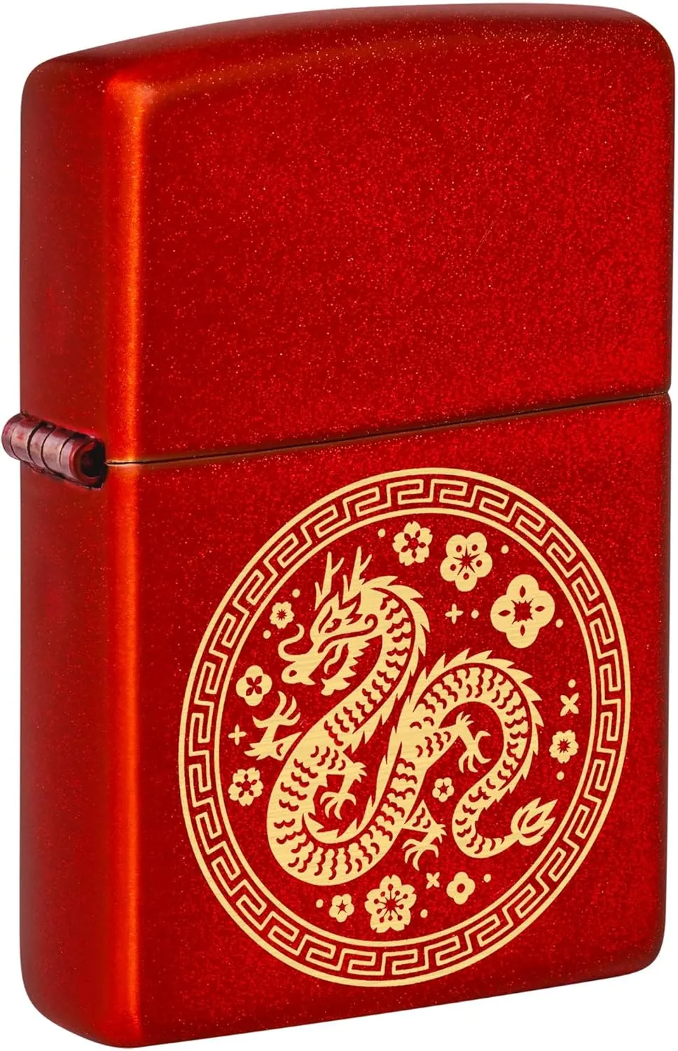 Zippo Lighter: Chinese Year of The Dragon, Engraved - Metallic Red 46098