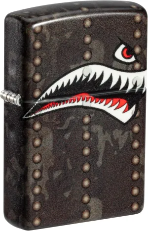 Zippo Lighter: Fighter Plane Nose Art, Shark Teeth - 540 Color 81434