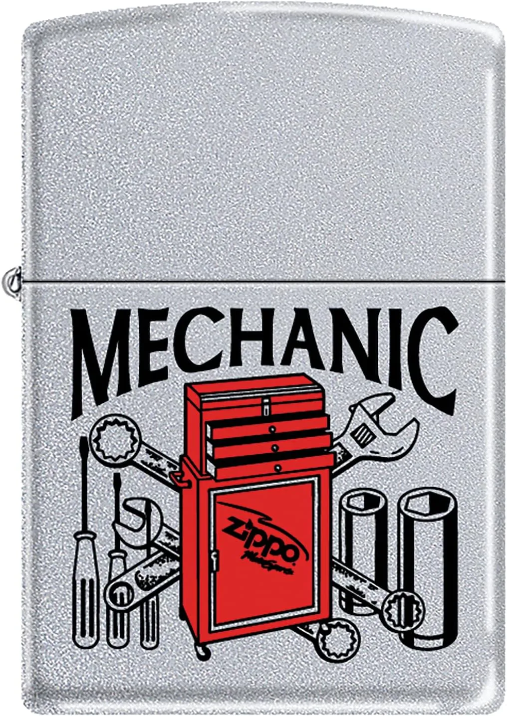 Zippo Lighter - Mechanic Satin Chrome Windproof Lighter #Z283